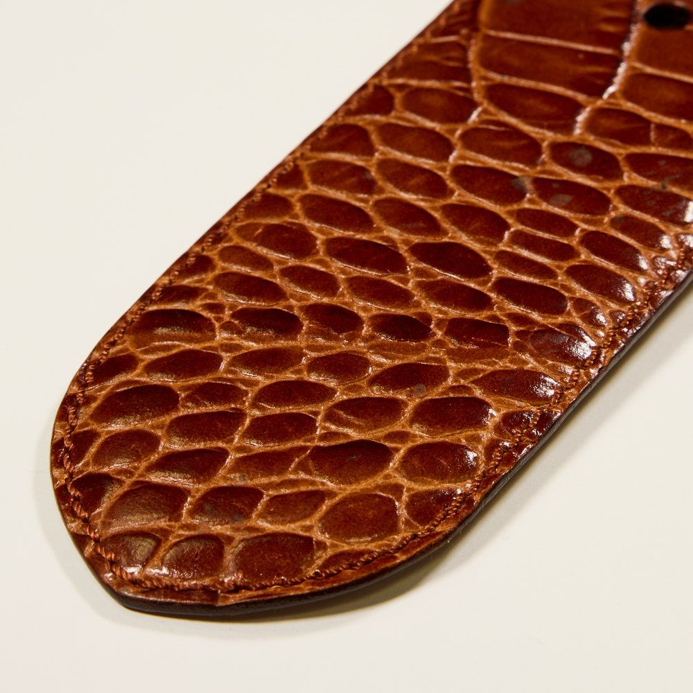 Détail d'un cuir façon crocodile